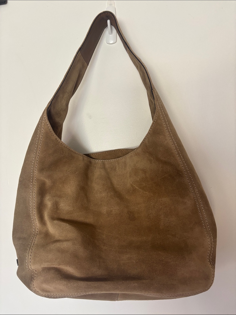 Michael Kors Tan Suede Hobo Shoulder Bag